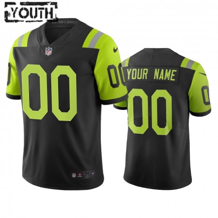 Maillot Enfant New York Jets Black City Edition Personnalisé Vert Vapor Limited